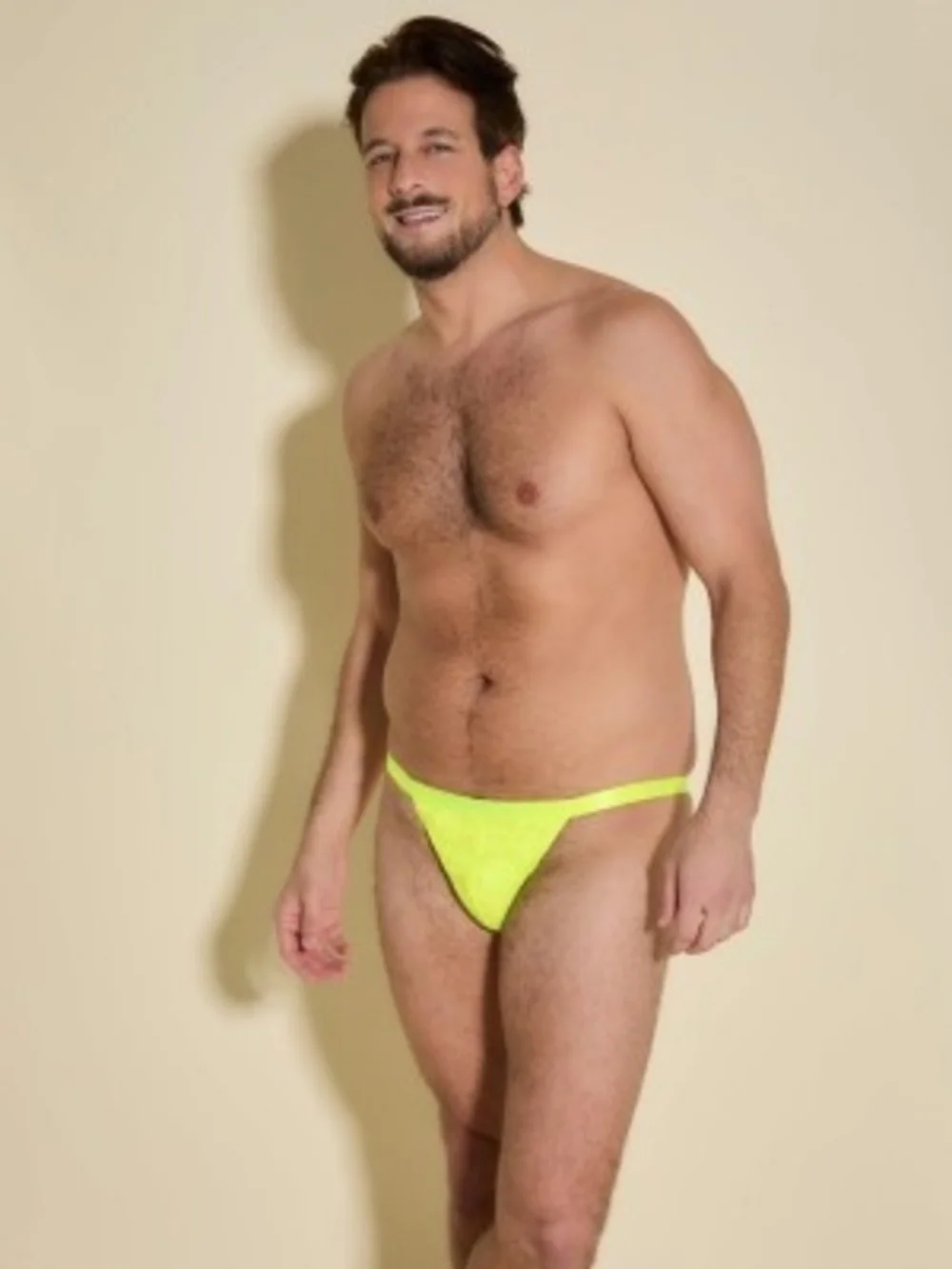 Cosabella Neon Yellow Italian  Lace Thong